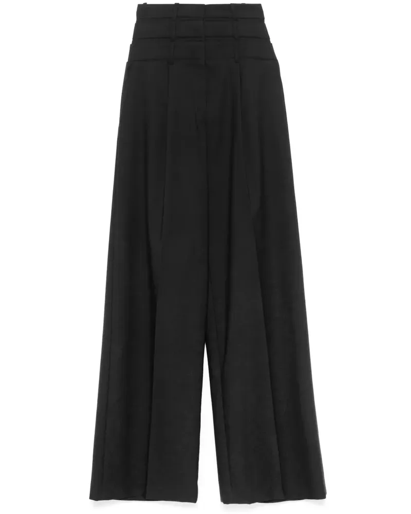 Viktor & Rolf Hose im Layering-Look - Schwarz Schwarz