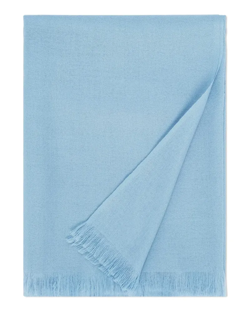 Eric Bompard Voile-Schal mit Fransen - Blau Blau