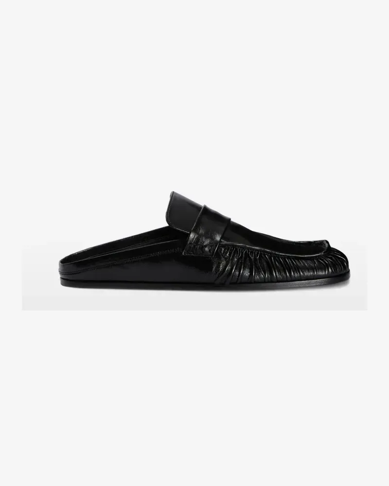 Jil Sander Mules mit Knitteroptik - Schwarz Schwarz