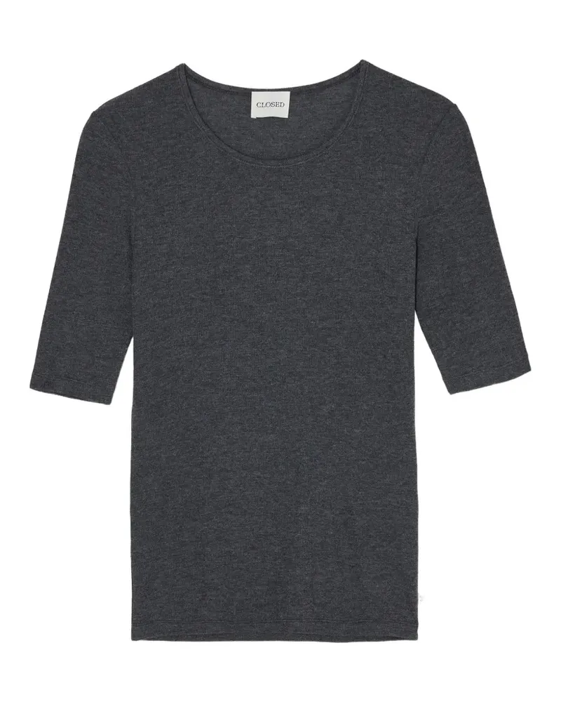 Closed Geripptes T-Shirt - Grau Grau