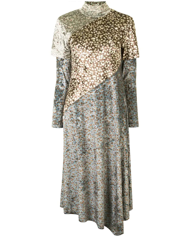 GOEN.J Samtkleid im Lagen-Look - Mehrfarbig Mehrfarbig