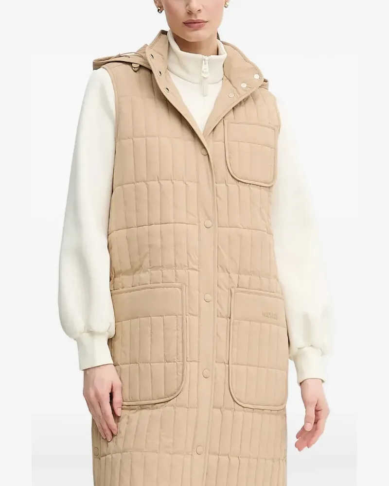 Mackage Makana quilted hooded gilet - Nude Nude