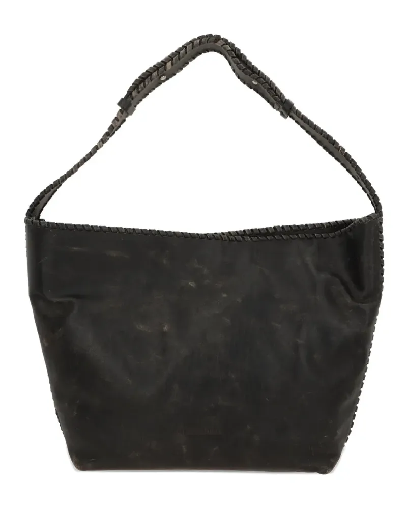 Ann Demeulemeester Xela Schultertasche mit Ziernähten - Schwarz Schwarz