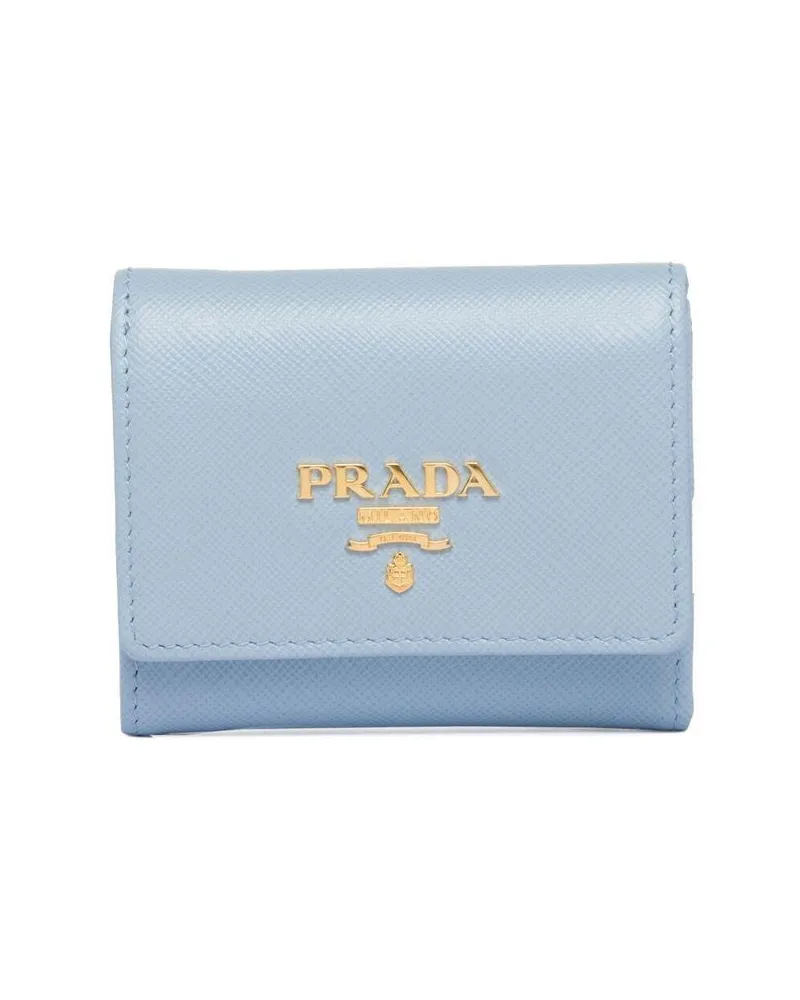Prada Portemonnaie mit Logo - Blau Blau
