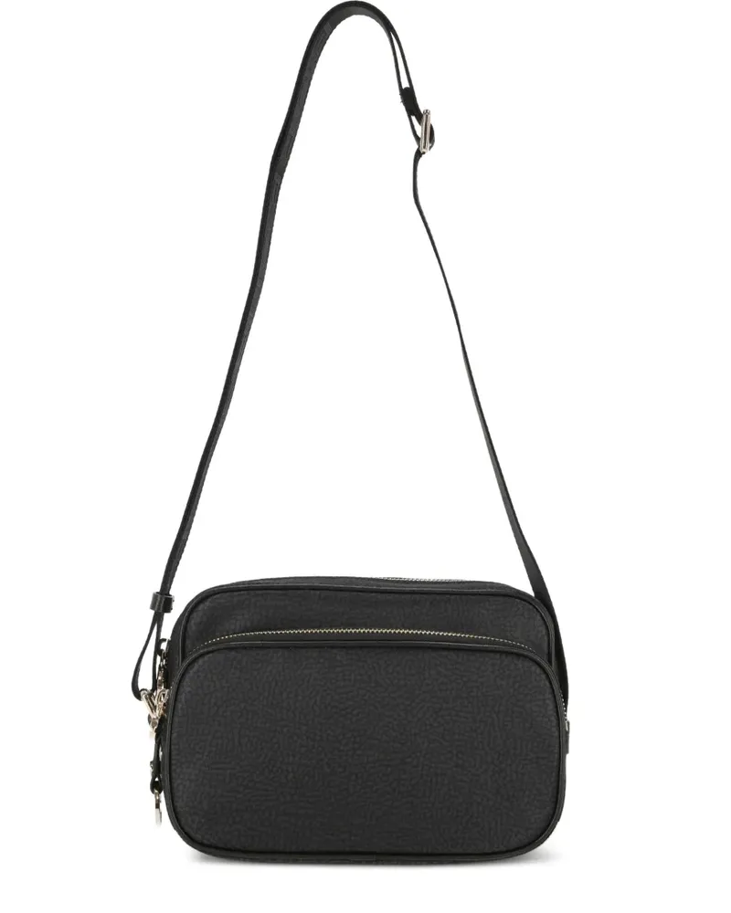 Borbonese Schultertasche mit Reißverschluss - Schwarz Schwarz