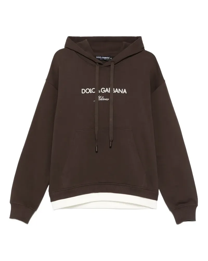 Dolce & Gabbana Bestickter Hoodie - Braun Braun