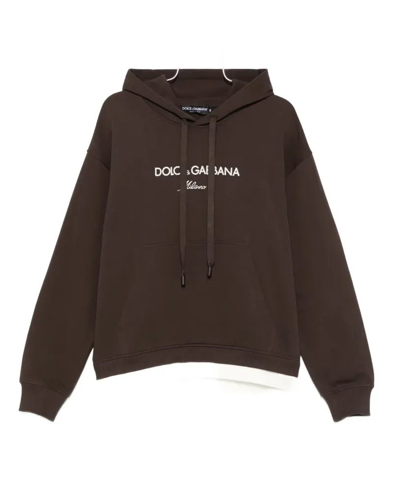 Dolce & Gabbana Bestickter Hoodie - Braun Braun