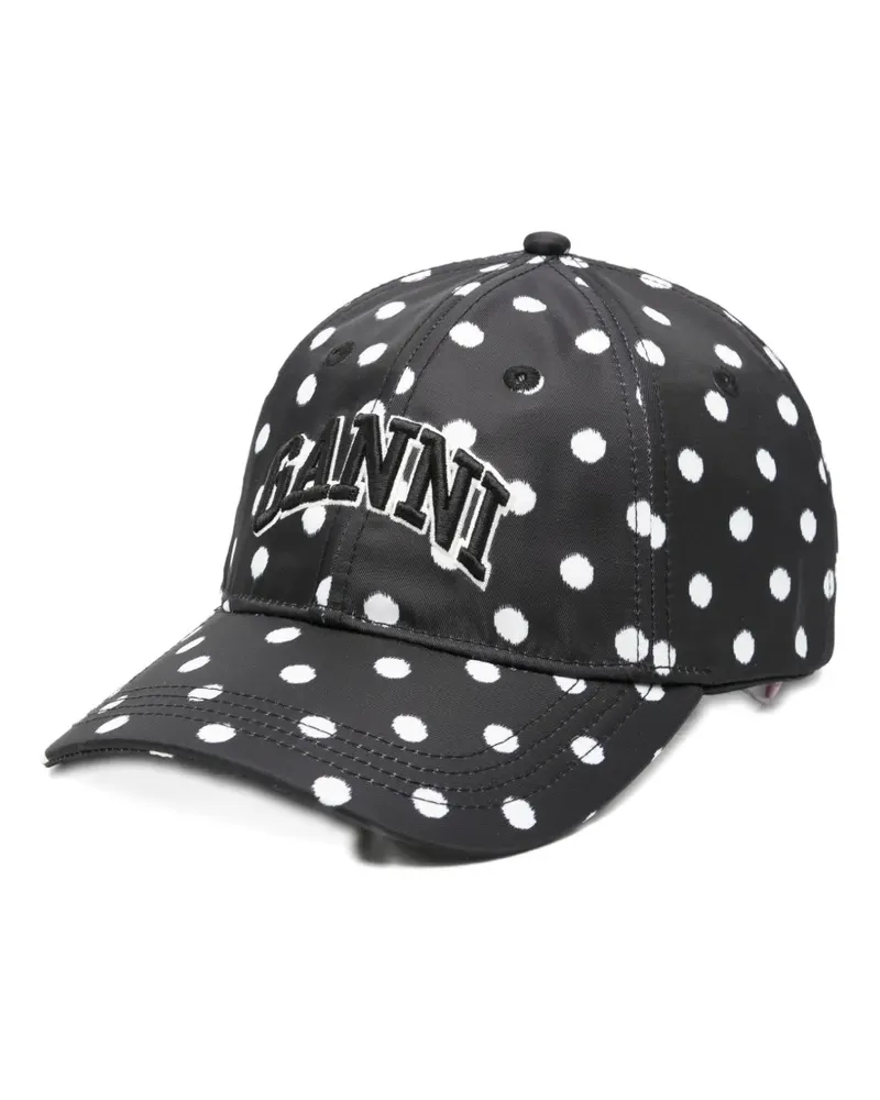 Ganni polka dot cap - Schwarz Schwarz