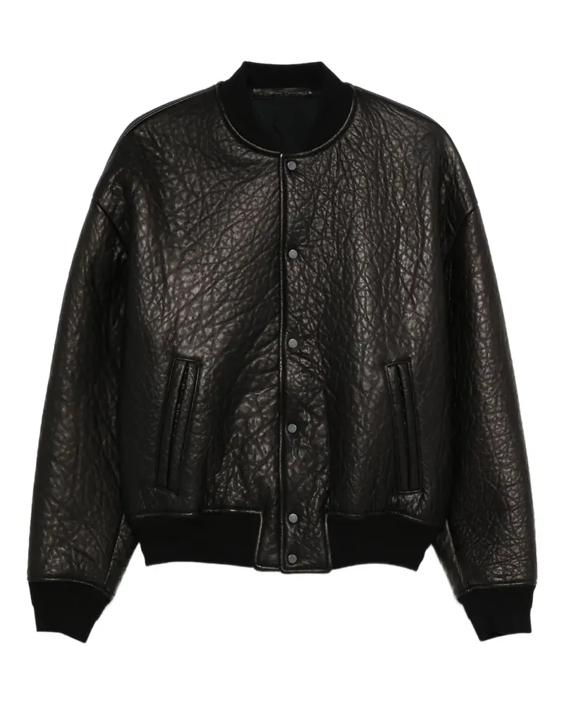 Salvatore Santoro Bomberjacke aus Leder - Schwarz Schwarz