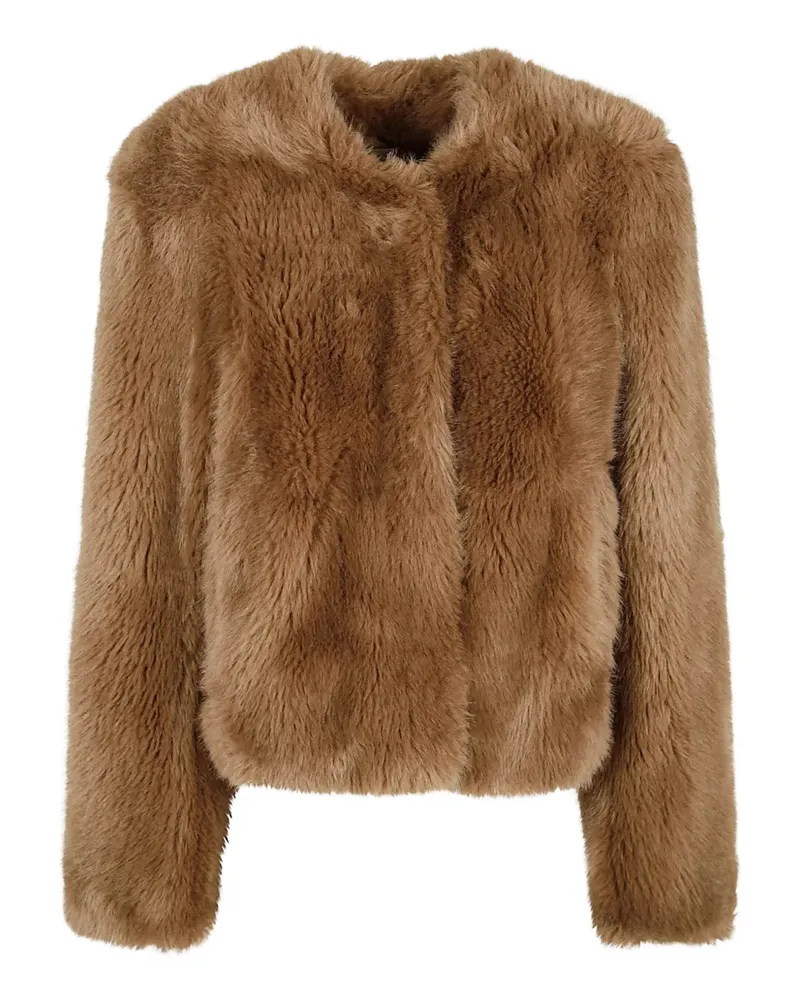 STAND Kragenlose Jacke - Braun Braun