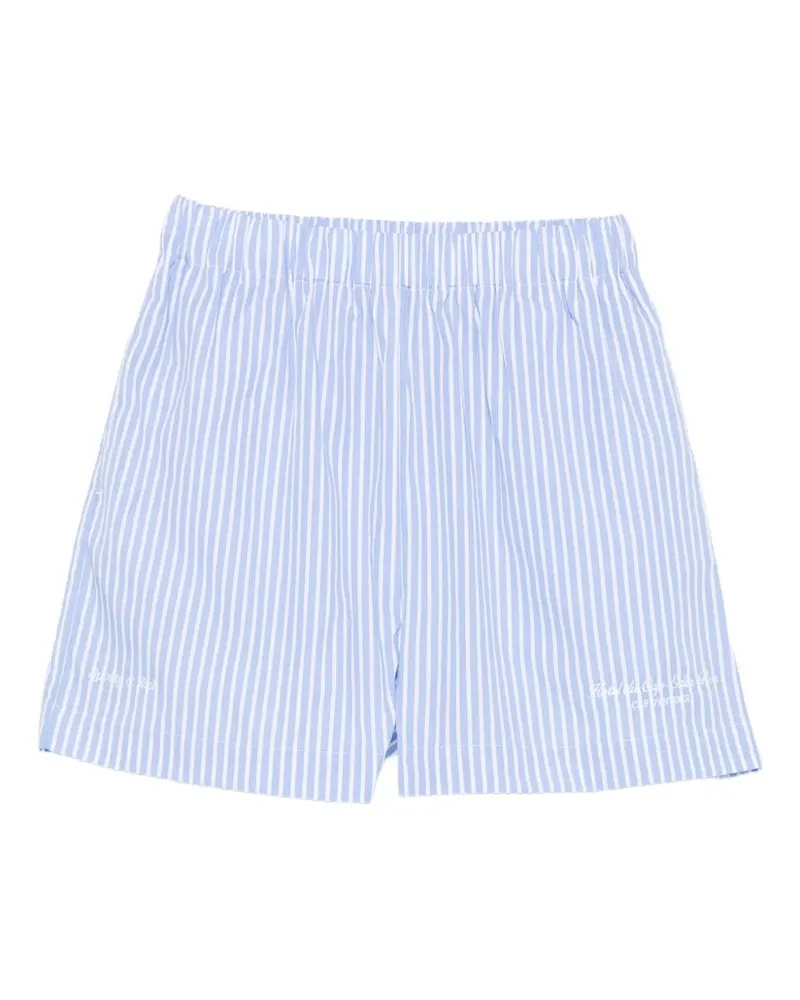 SPORTY & RICH Gestreifte Shorts - Blau Blau