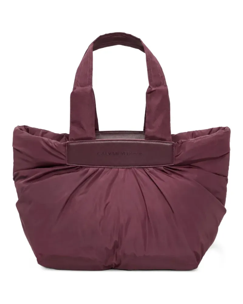 VeeCollective x Galvan mittelgroßer Caba Tote Bag mit Raffungen - Rot Rot