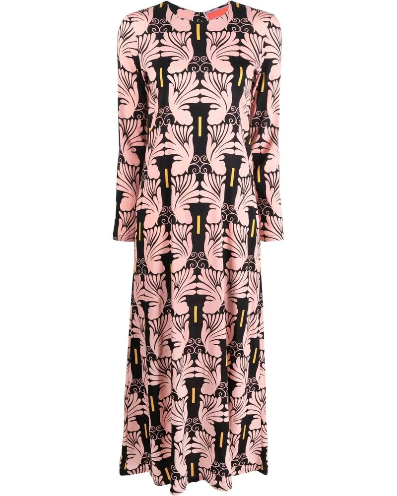 La DoubleJ Maxikleid mit grafischem Print - Rosa Rosa