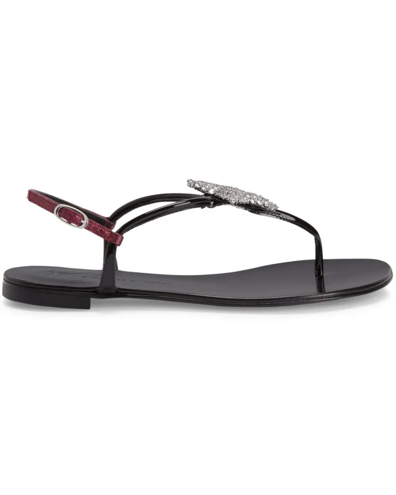 Giuseppe Zanotti Hollie Star Sandalen mit Kristallen - Schwarz Schwarz