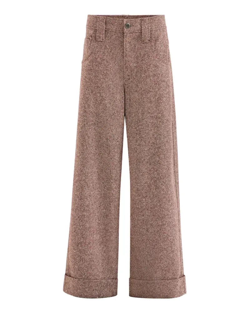 Brunello Cucinelli Donegal Baggy Fünf-Taschen-Hose mit Monili - Rot Rot