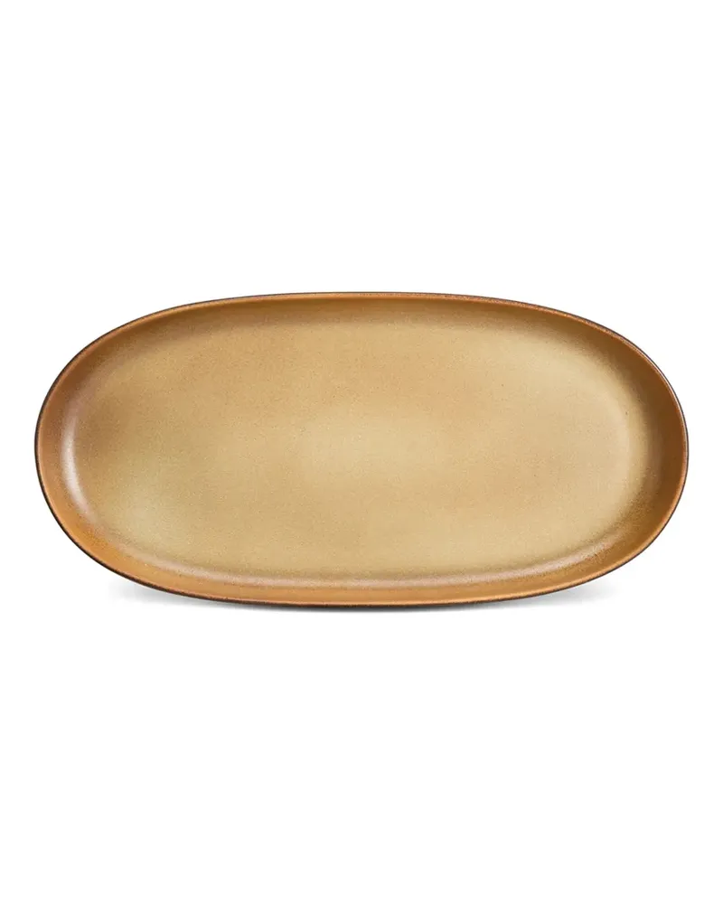 L’OBJET Kleiner ovaler Terra Teller (23cm x 15cm) - Braun Braun