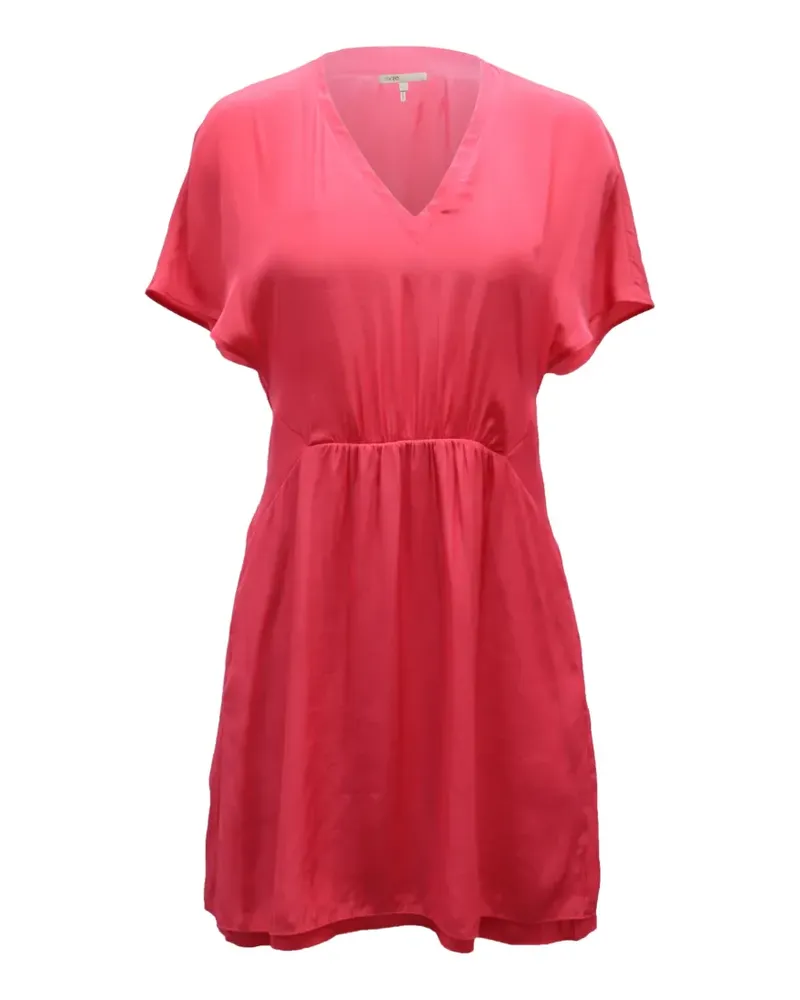 Maje Gerafftes Kleid mit V-Ausschnitt - Rosa Rosa