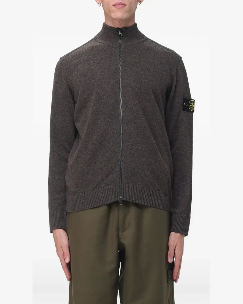 Stone Island zip-up high-neck cardigan - Braun Braun