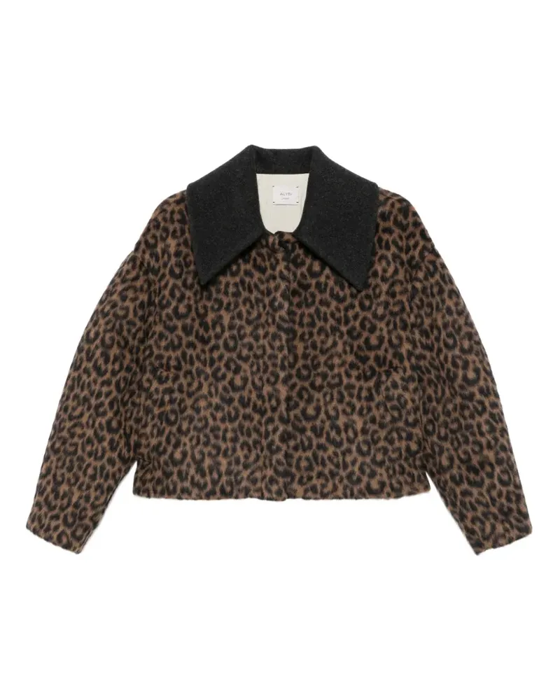 ALYSI Jacke mit Leopardenprint - Braun Braun