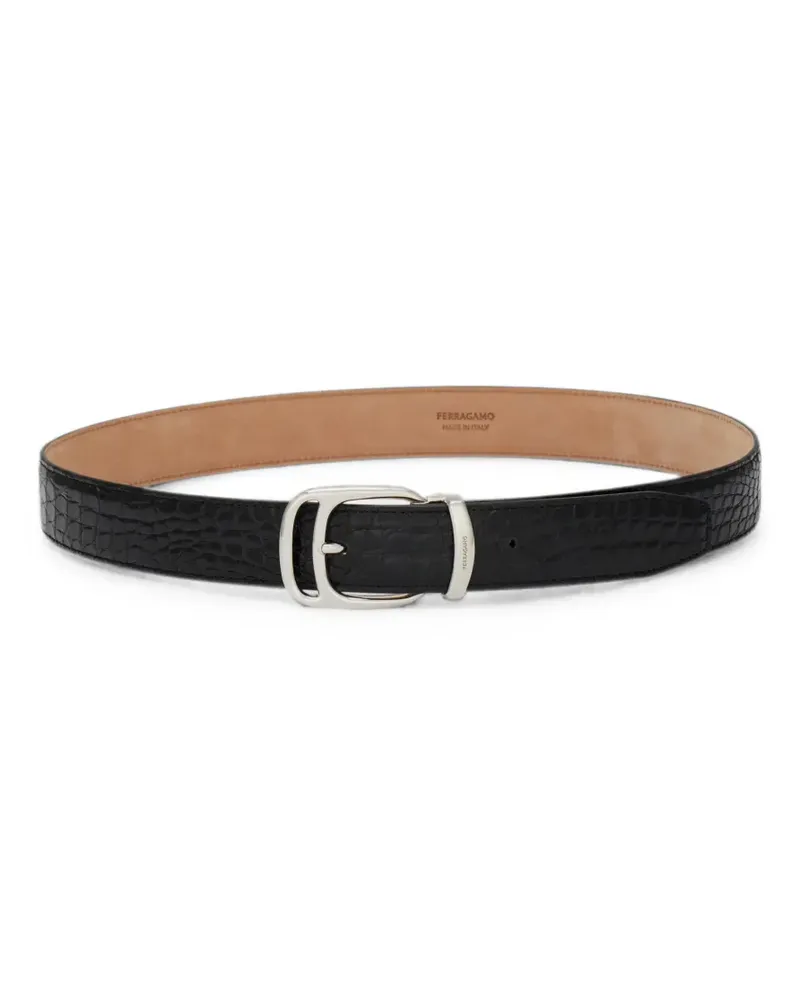 Ferragamo adjustable belt - Schwarz Schwarz