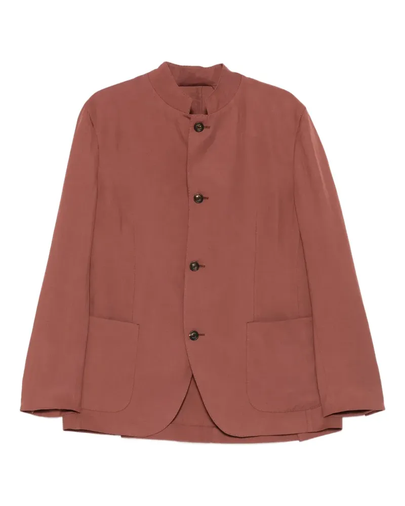 Eleventy Jacke mit Mandarinkragen - Braun Braun