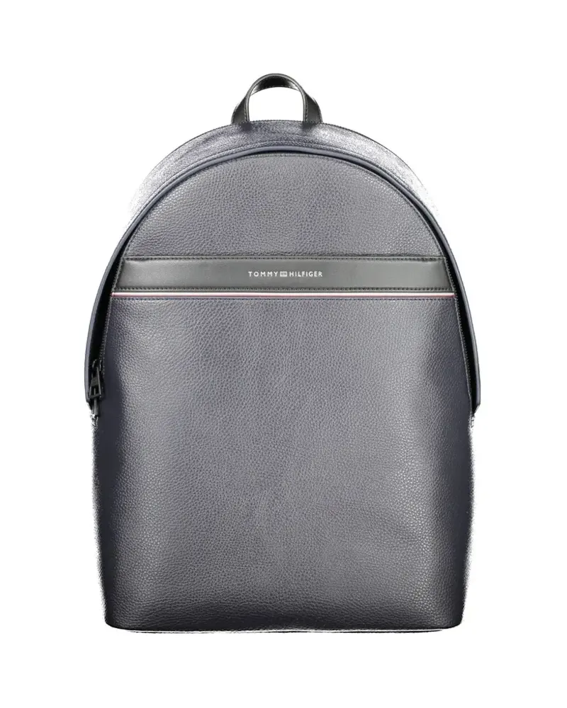Tommy Hilfiger pebbled-texture logo-lettering backpack - Grau Grau