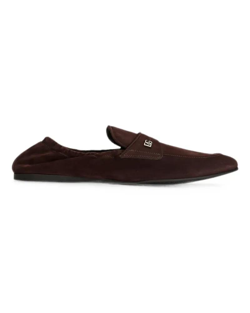 Dolce & Gabbana Slipper aus Kalbsleder - Braun Braun