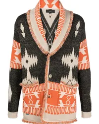 Alanui Icon Jacquard-Cardigan Schwarz