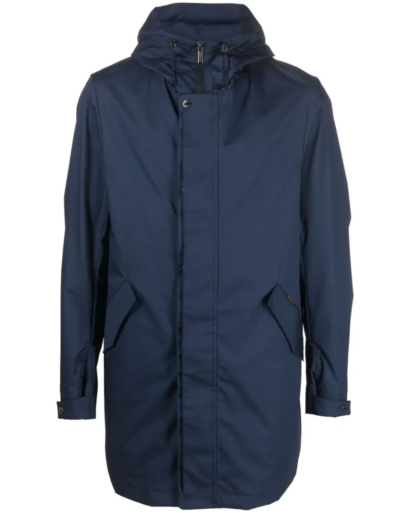 MOORER Kapuzenparka mit Reißverschluss - Blau Blau