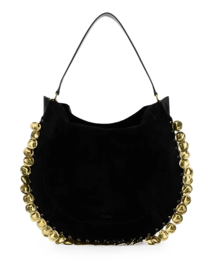 Isabel Marant Oskan Soft coin-embellished shoulder bag - Schwarz Schwarz