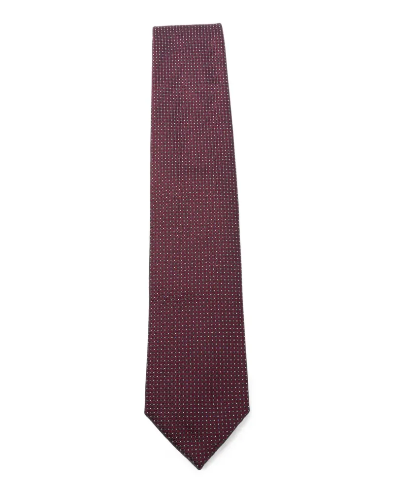 Corneliani Seidenkrawatte mit Mikro-Muster - Rot Rot