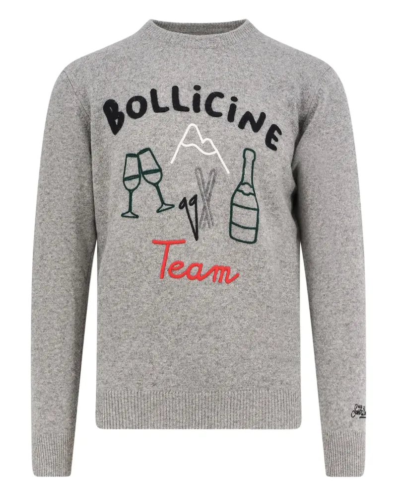 MC2 Saint Barth Pullover mit Logo-Patch - Grau Grau