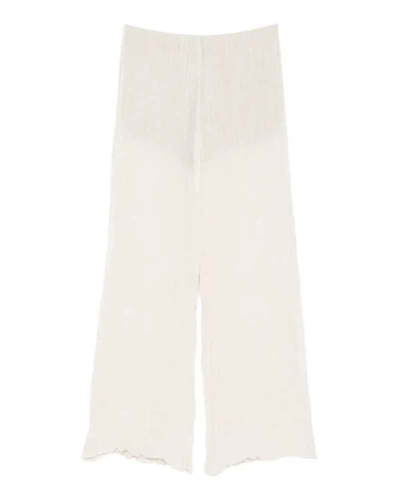 Enza Costa plissé palazzo pants - Nude Nude
