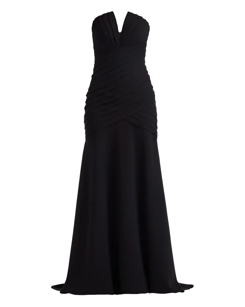 Tadashi Shoji Schulterfreies Kamina Maxikleid - Schwarz Schwarz