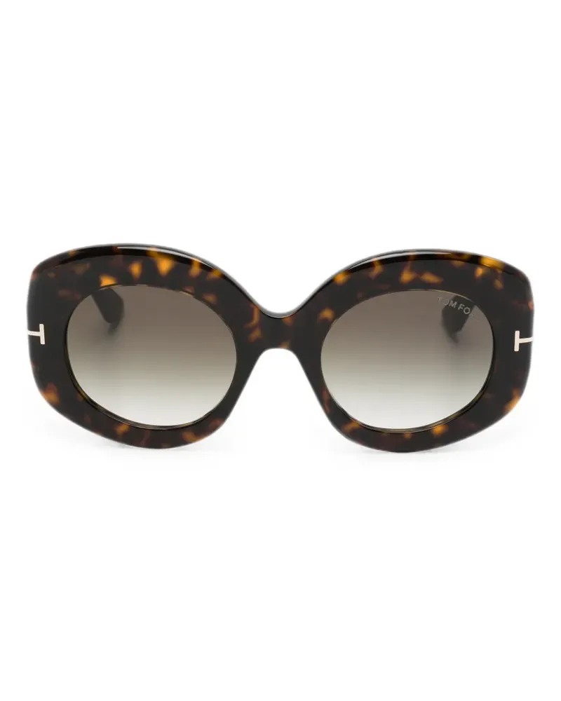 Tom Ford Claudette Sonnenbrille mit rundem Gestell - Braun Braun