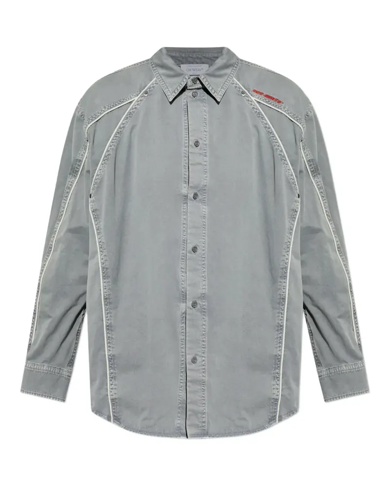 OFF-WHITE piping overshirt - Grau Grau
