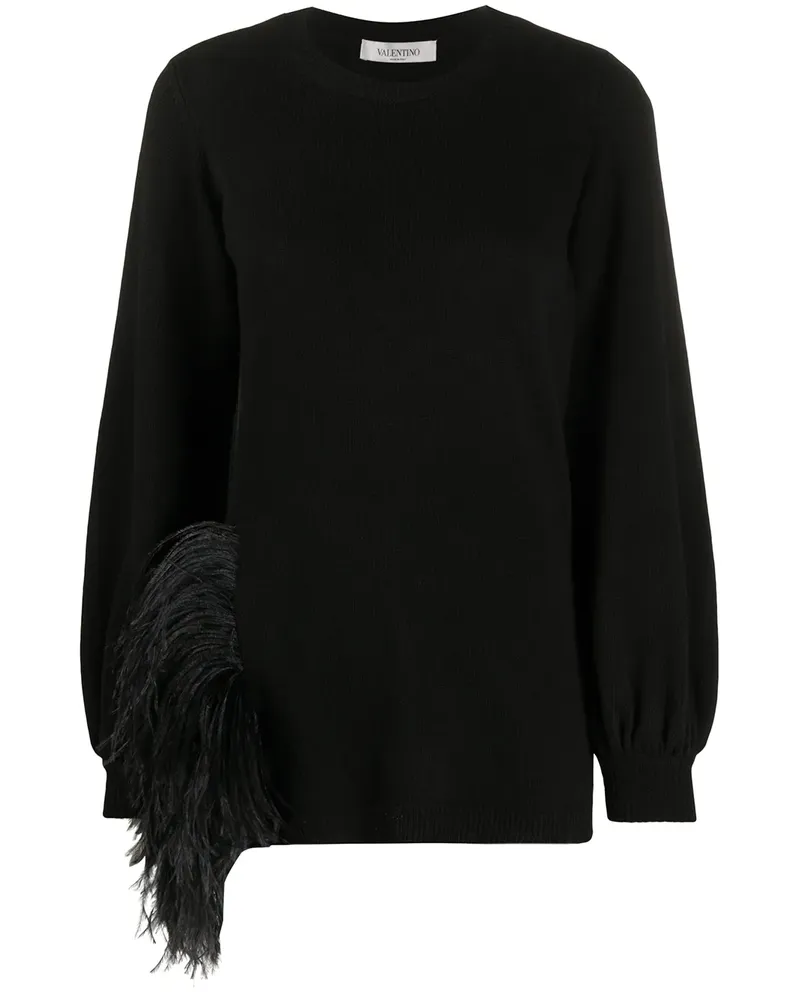 Valentino Garavani Pullover mit Federn - Schwarz Schwarz