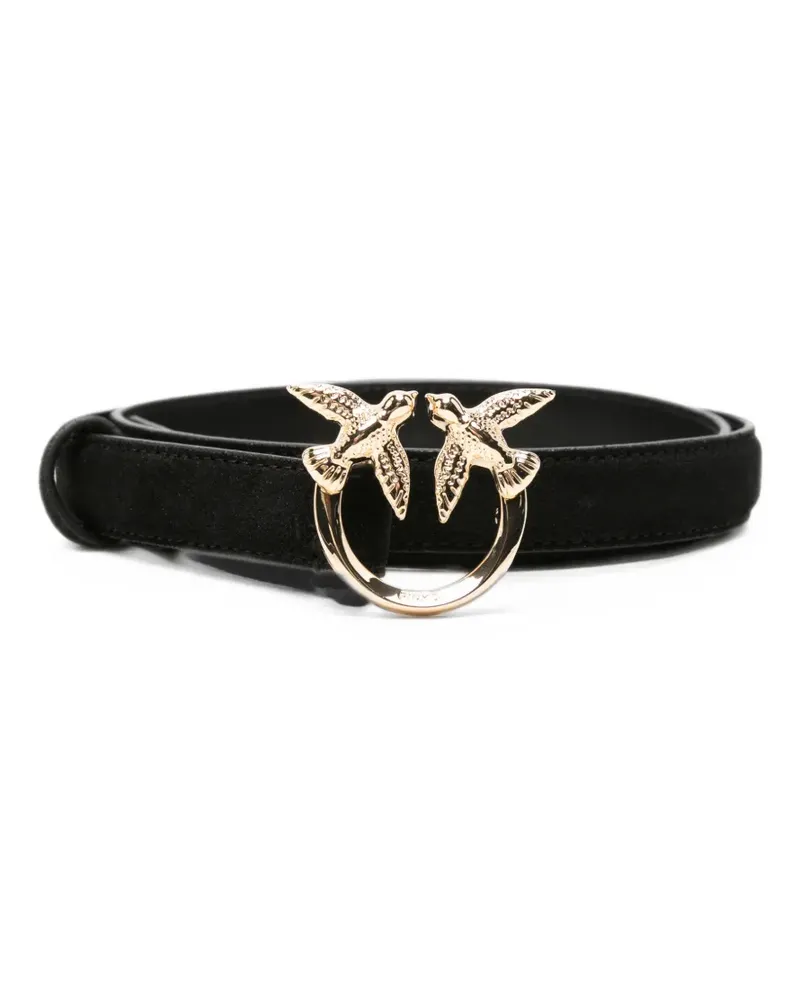Pinko Love Birds suede belt - Schwarz Schwarz