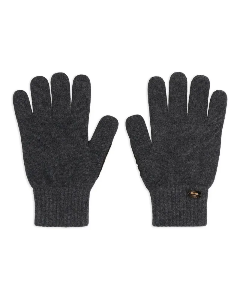 MOORER Easton knitted gloves - Grau Grau