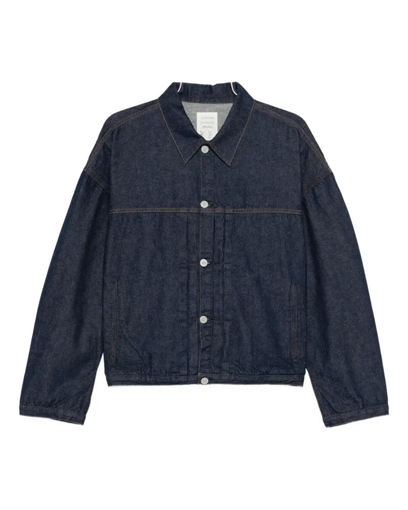 KURO Dense Jeansjacke mit Knopfverschluss - Blau Blau