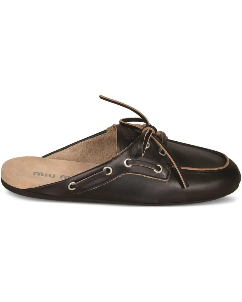 Miu Miu Klassische Mules - Schwarz Schwarz
