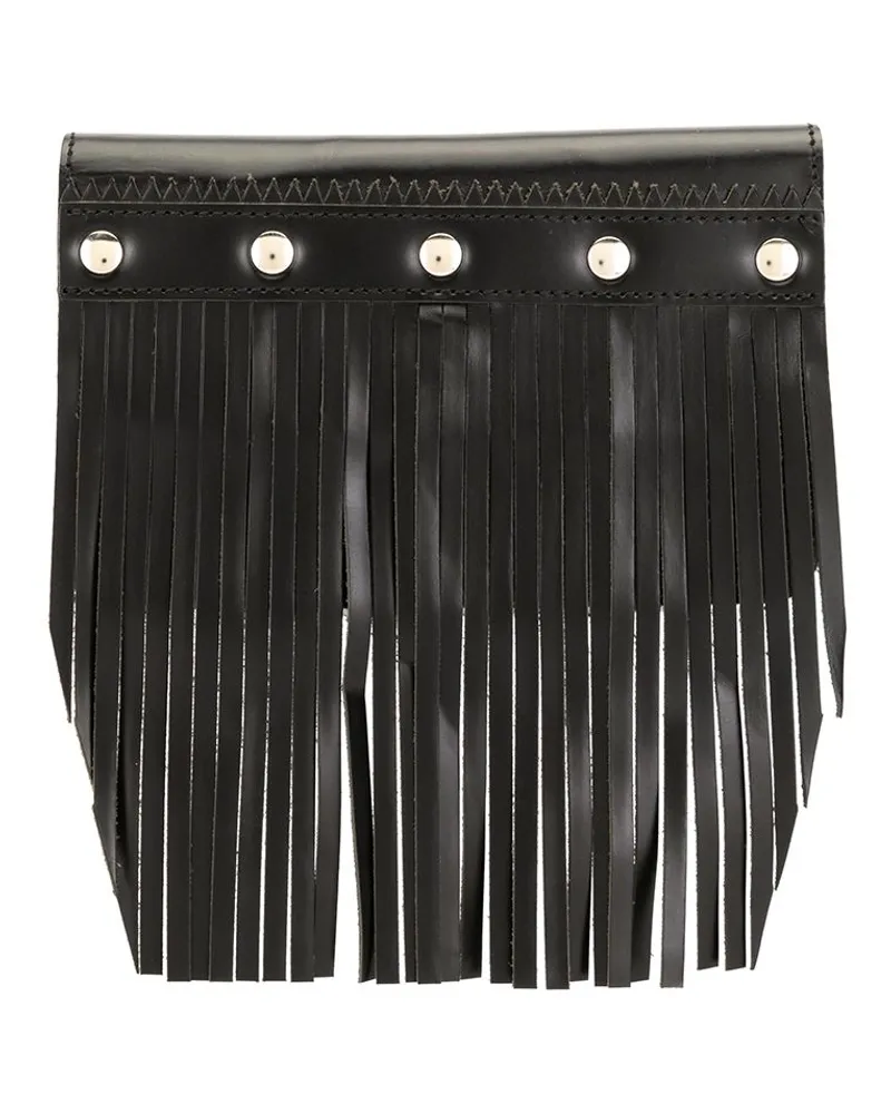Comme des Garçons Portemonnaie mit Fransen - Schwarz Schwarz