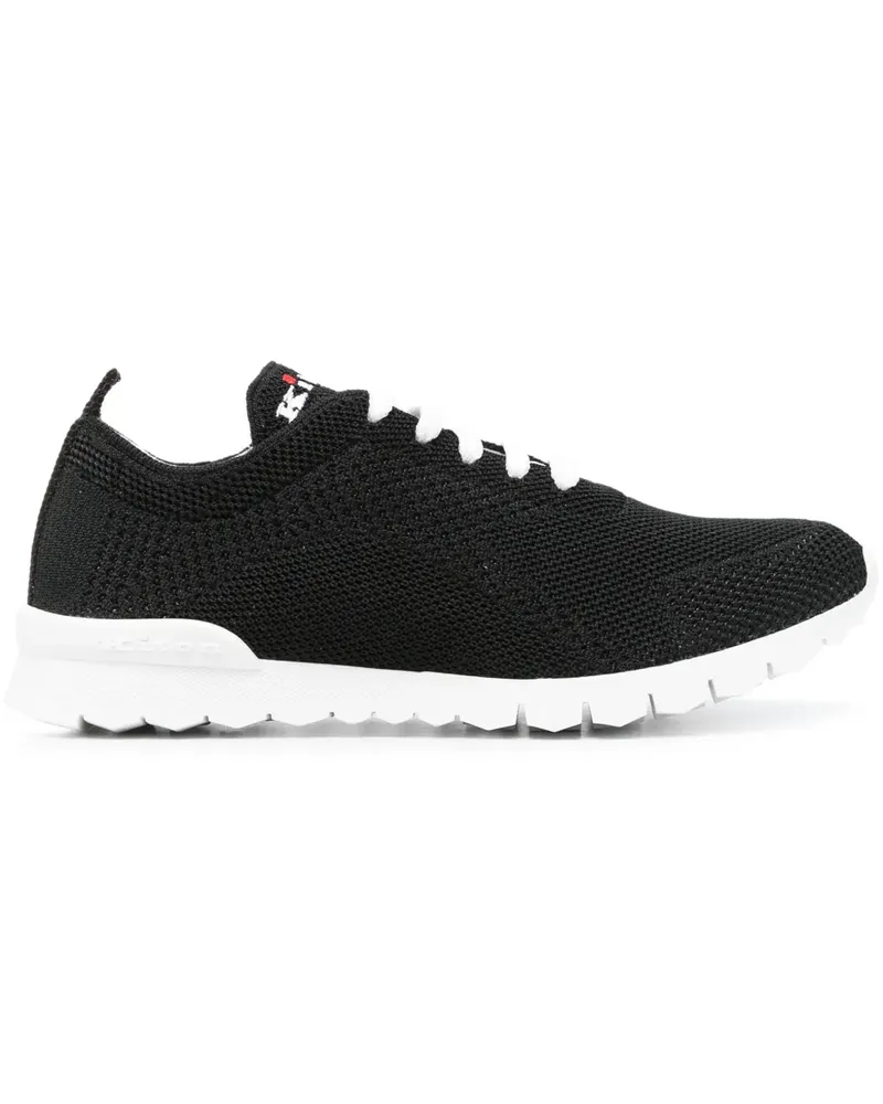 Kiton Gewebte Sneakers mit Logo-Stickerei - Schwarz Schwarz