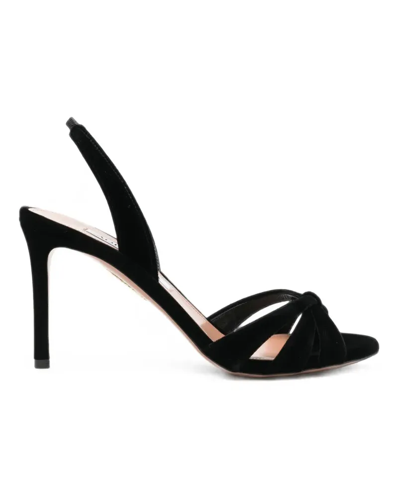 Aquazzura velvet slingback sandals - Schwarz Schwarz