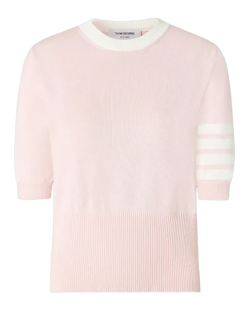 Thom Browne Hector T-Shirt mit Intarsien-Print - Rosa Rosa