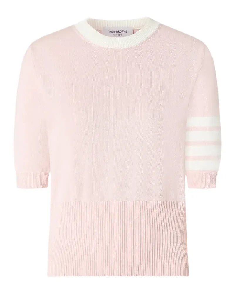 Thom Browne Hector T-Shirt mit Intarsien-Print - Rosa Rosa