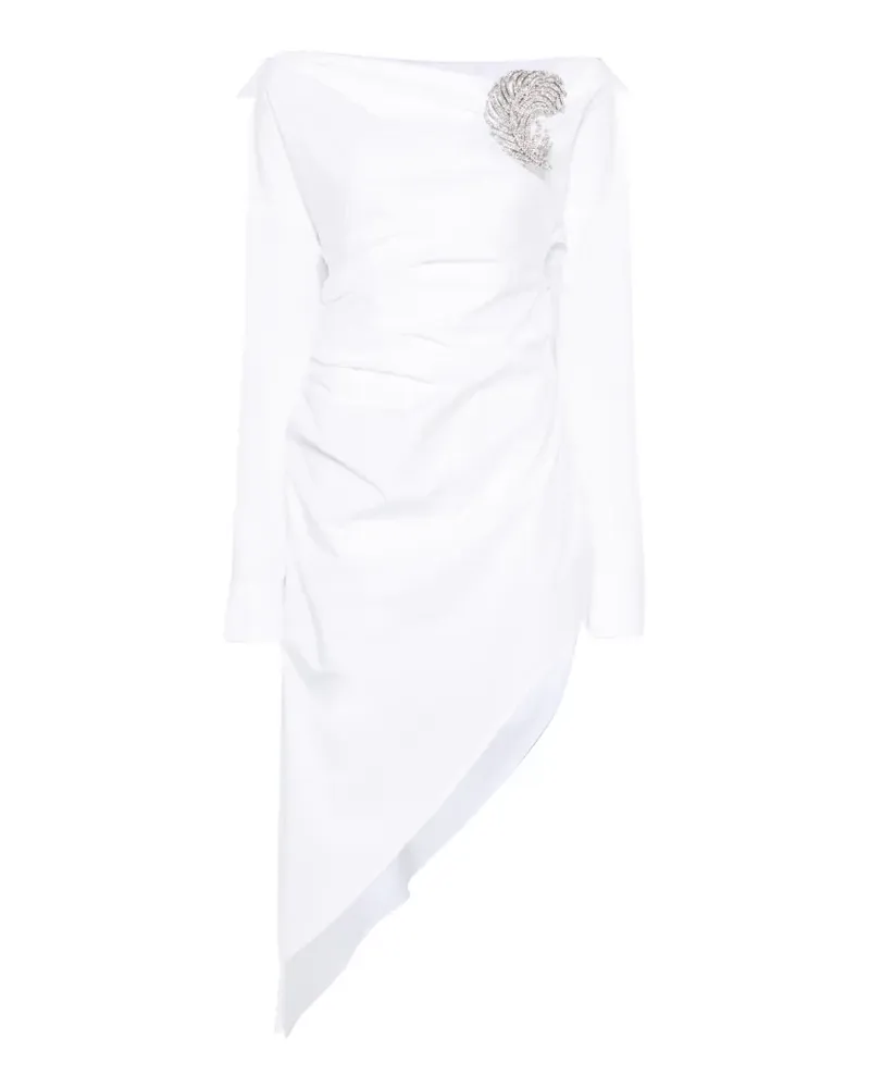 Giuseppe di Morabito Asymmetrisches Kleid mit Brosche - Weiß Weiß