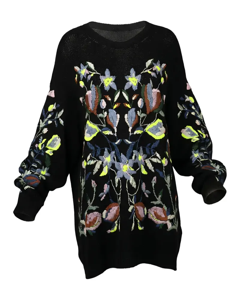 Valentino Garavani Pullover mit Blumenstickerei - Schwarz Schwarz