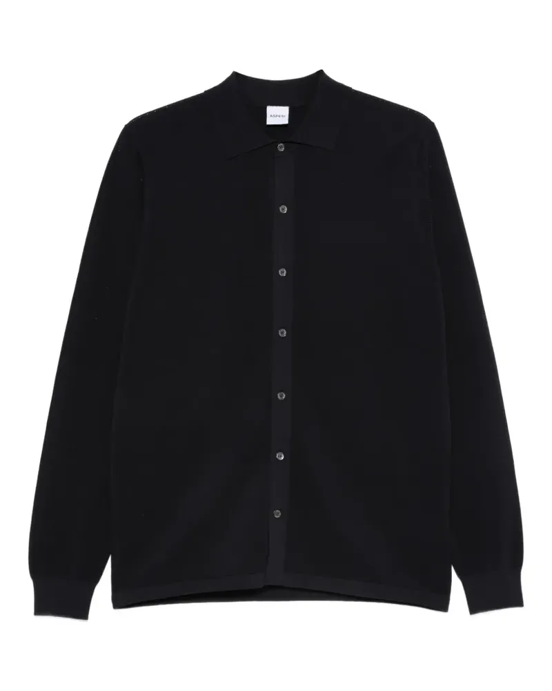 ASPESI Gestricktes Hemd - Blau Blau