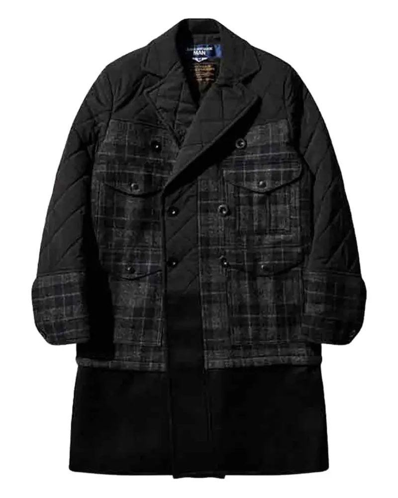 Junya Watanabe x Filson quilted check coat - Schwarz Schwarz